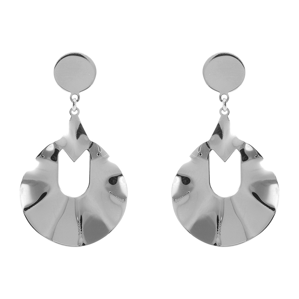 Boucles d\'oreille tige en argent pendante forme g�ometrique 40+5cm - Vue 1