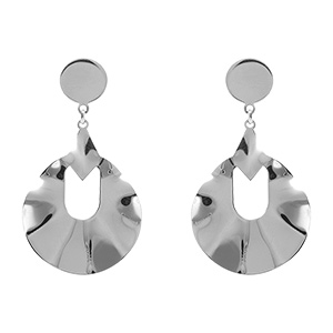 Boucles d'oreille tige en argent pendante forme g�ometrique 40+5cm