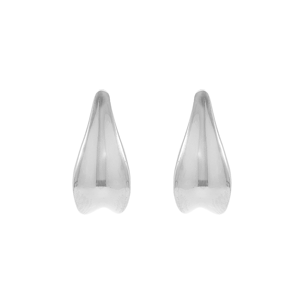 Boucles d\'oreille tige en argent rhodi dim 12 mm - Vue 1