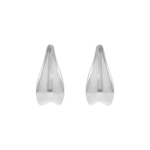 Boucles d\'oreille tige en argent rhodié dim 12 mm - Vue 1