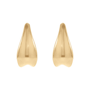 Boucles d\'oreille tige en plaqu or -12 mm - Vue 1