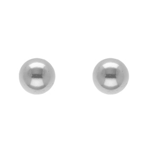 Boucles d\'oreilles en argent boule de 4mm et fermoir poussette - Vue 1