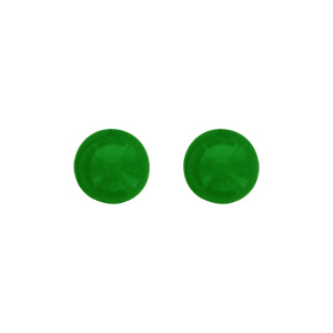 Boucles d\'oreilles en argent boule de 6mm couleur verte et fermoir poussette - Vue 1