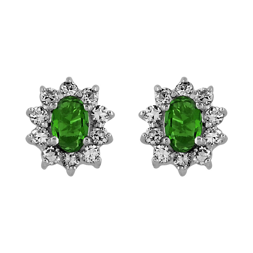 Boucles D'oreilles Pendantes Vertes En Verre - Fermoir Dormeuse Argenté - Sans Nickel