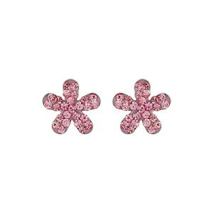 poussette rose strass