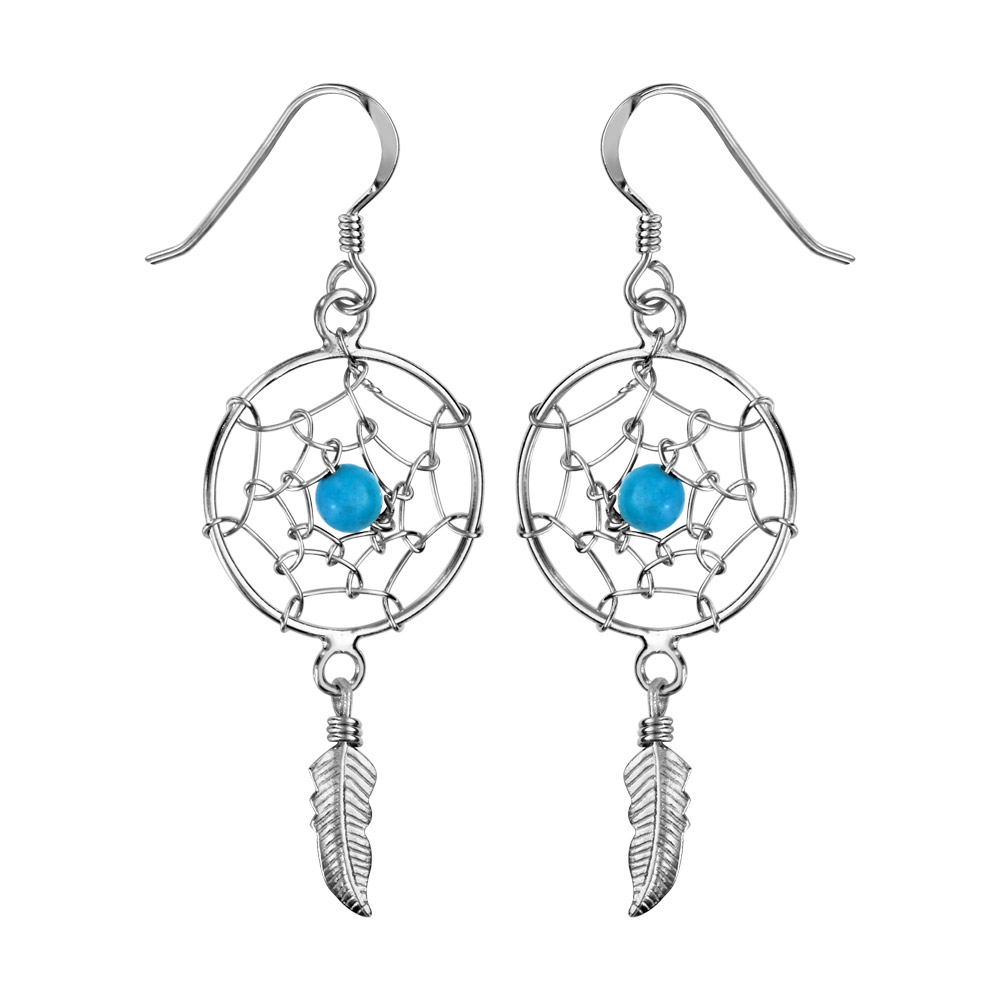 Boucles D'oreilles Pendantes En Argent Sterling - Motif Soleil Avec Visage - Occasion