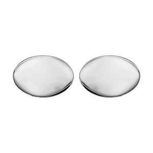Boutons de manchettes ovales en acier - Vue 1