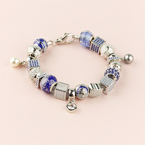 Bracelet Charms Thabora création Etoilé perlé - Vue 1