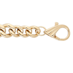 Bracelet doré maille gourmette 18+3cm - Vue 1
