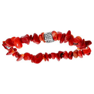 Bracelet Elastique En Pierres Couleur Corail Bracelet Elastique En Pierres Couleur Corail