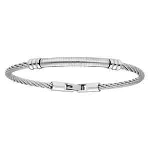 Bracelet en acier cble double effet - Vue 1