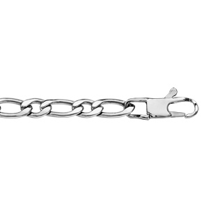 Bracelet en acier chane mailles 1+1 largeur 5mm et longueur 21cm - Vue 1