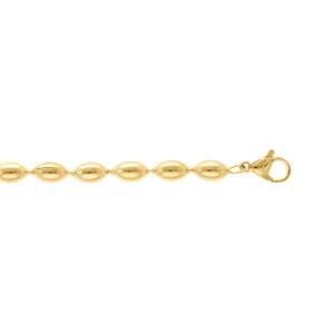 Bracelet en acier doré - 17+4cm - Vue 1