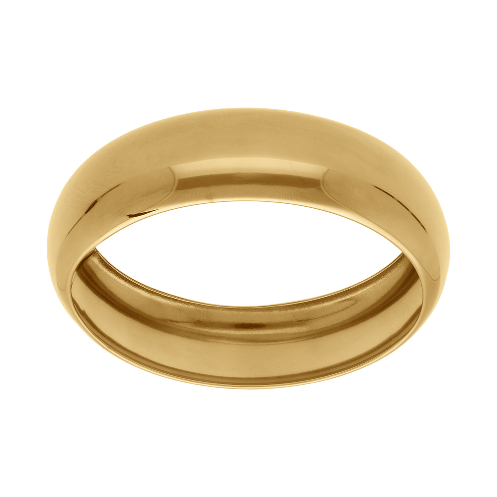 Bracelet en acier dor demi jonc largeur 19mm -diamtre 64mm - Vue 1