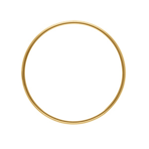 Bracelet en acier doré fil rond 2mm - diamètre 63mm - Vue 1