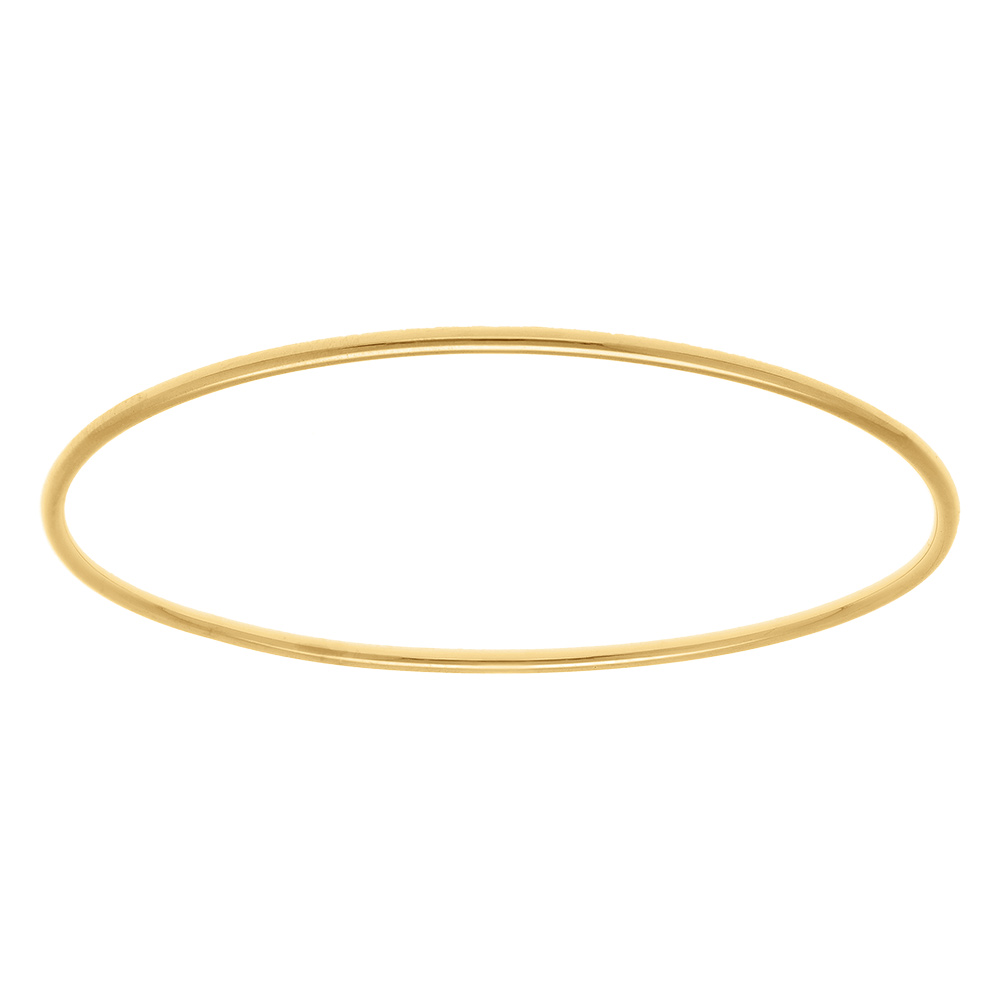 Bracelet en acier dor� fil rond 2mm - diam�tre 65mm - Vue 1