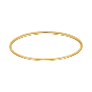 Bracelet en acier doré fil rond 3mm - diamètre 63mm - Vue 1