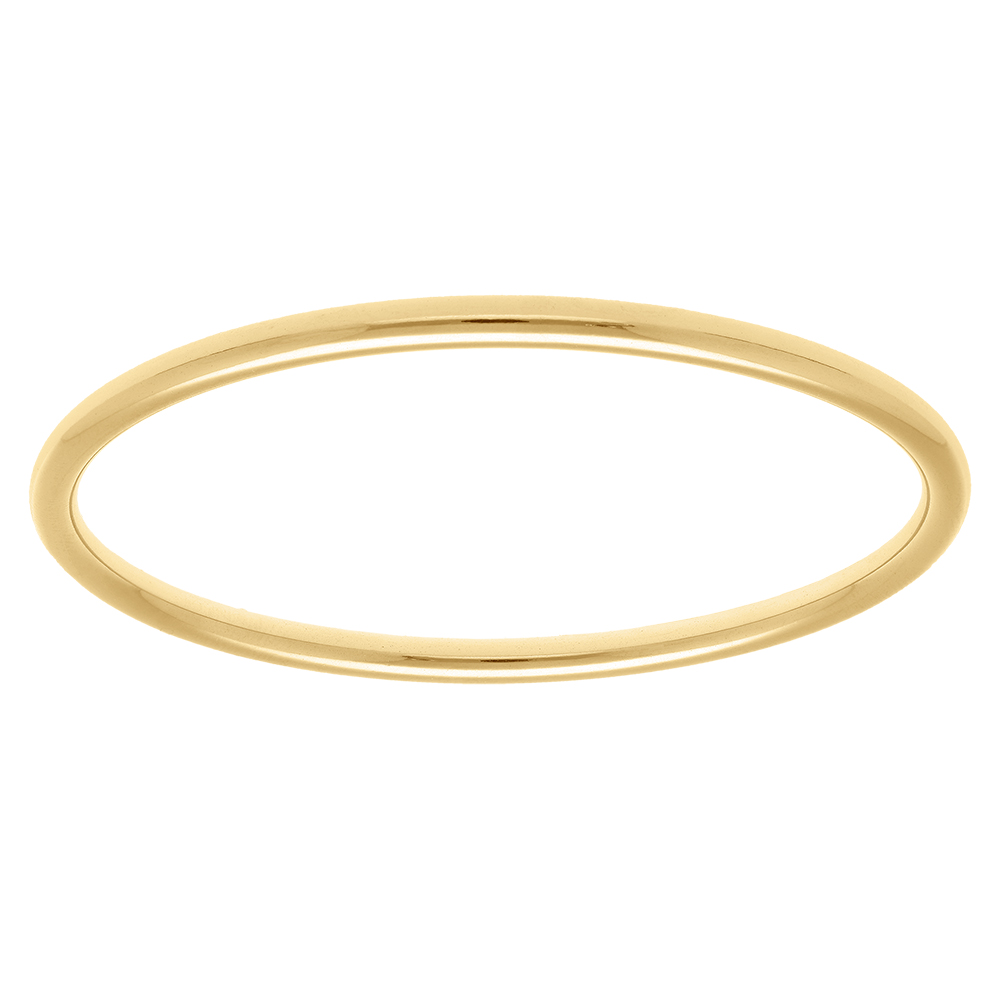 Bracelet en acier dor� fil rond 4mm - diam�tre 65mm - Vue 1