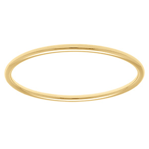 Bracelet en acier doré fil rond 4mm - diamètre 65mm - Vue 1