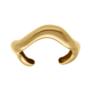 Bracelet en acier dor jonc ondul -ouverture intrieure 58X46mm