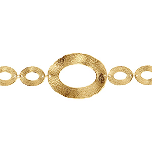 Bracelet en acier dor� mmartel� -18+3cm