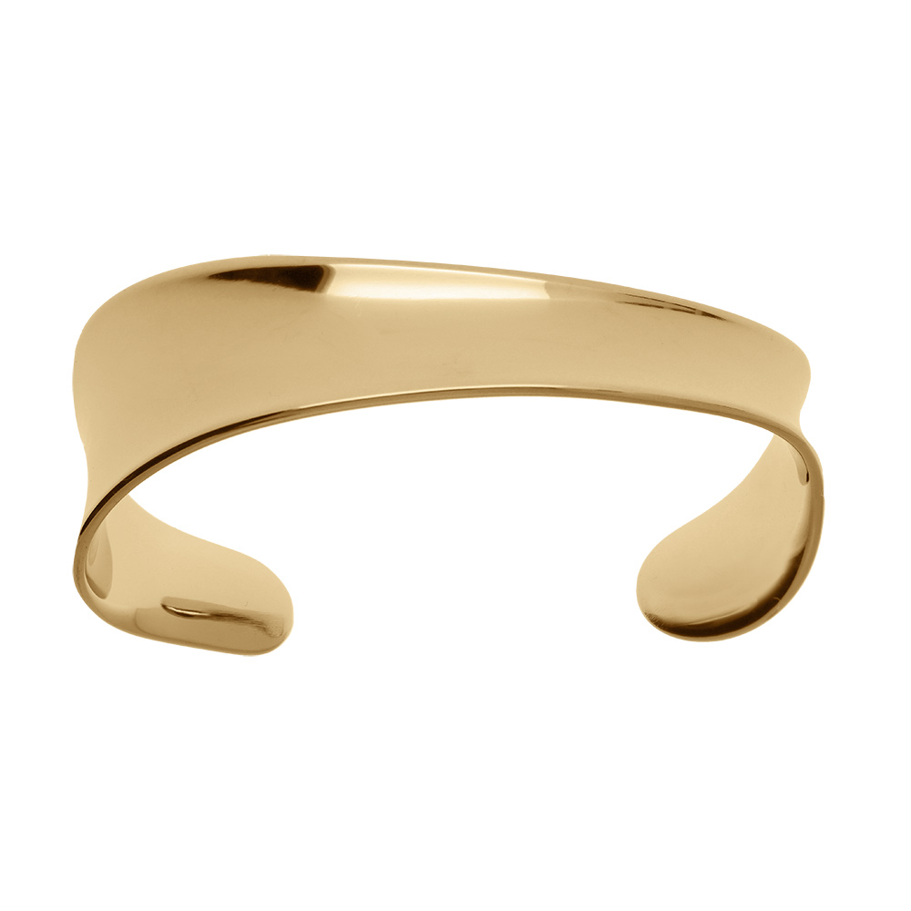 Bracelet en acier dor rigide - Vue 1