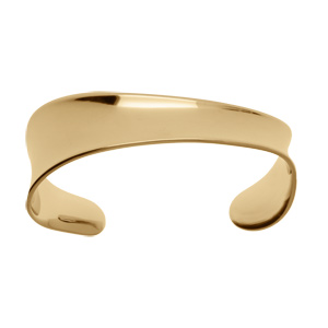 Bracelet en acier doré rigide - Vue 1