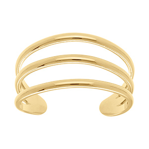 Bracelet en acier dor� rigide 3 rangs - 34mm