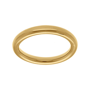 Bracelet en acier dor� tube 10mm  - 62mm