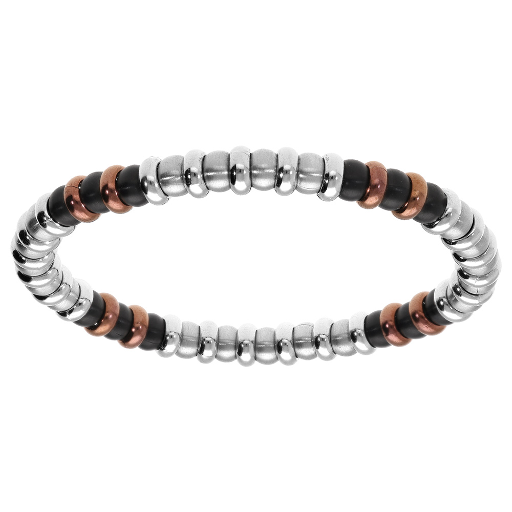 Bracelet en acier extensible et PVD - Vue 1