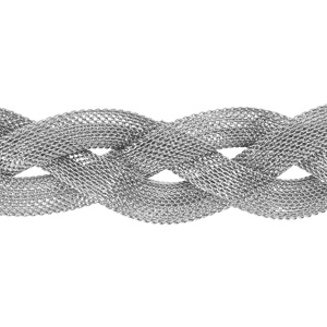 Bracelet en acier fermoir aimanté tresse 3 rangs 18cm - Vue 1