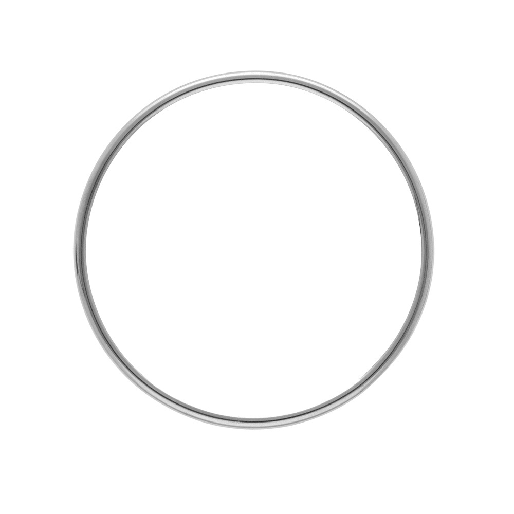 Bracelet en acier fil rond 2mm diamtre - 63mm - Vue 1