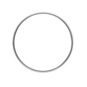 Bracelet en acier fil rond 2mm diamètre - 63mm - Vue 1