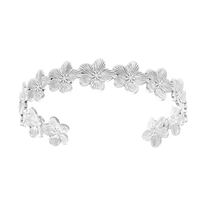 Bracelet en acier fleurs - 60mm