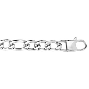 Bracelet en acier maille 1+3 largeur 9mm et longueur 22cm - Vue 1