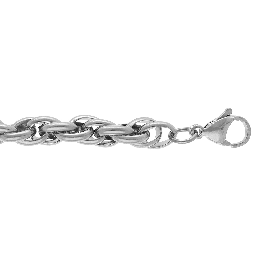 Bracelet en acier maille 7mm - 16+3cm - Vue 1