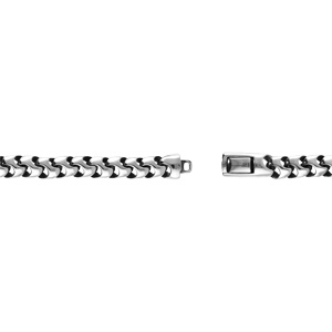 Bracelet en acier maille brillante - 21cm - Vue 1