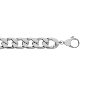 Bracelet en acier maille gourmette hawai largeur 11cm et longueur 19cm - Vue 1