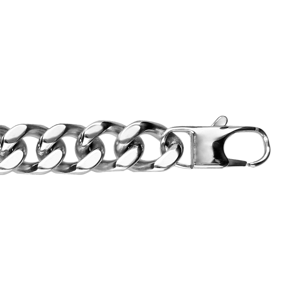 Bracelet en acier maille gourmette largeur 11mm et longueur 23cm - Vue 1