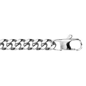 Bracelet en acier maille gournette largeur 8mm et longueur 21,5cm - Vue 1