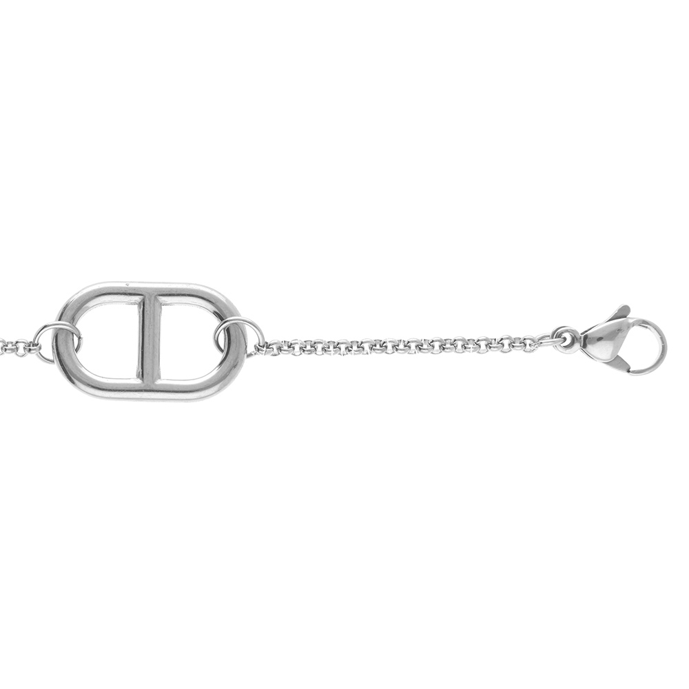 Bracelet en acier maille marine - 17+2cm - Vue 1