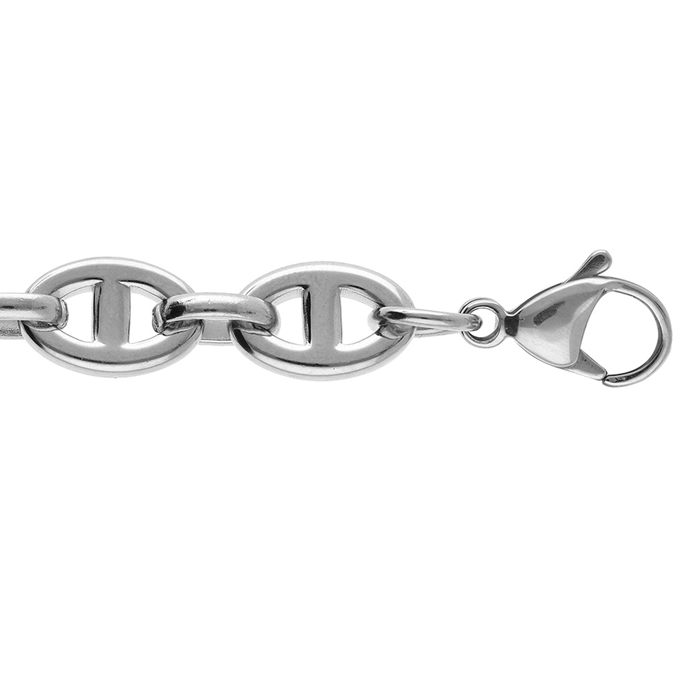 Bracelet en acier maille marine -19+3cm - Vue 1