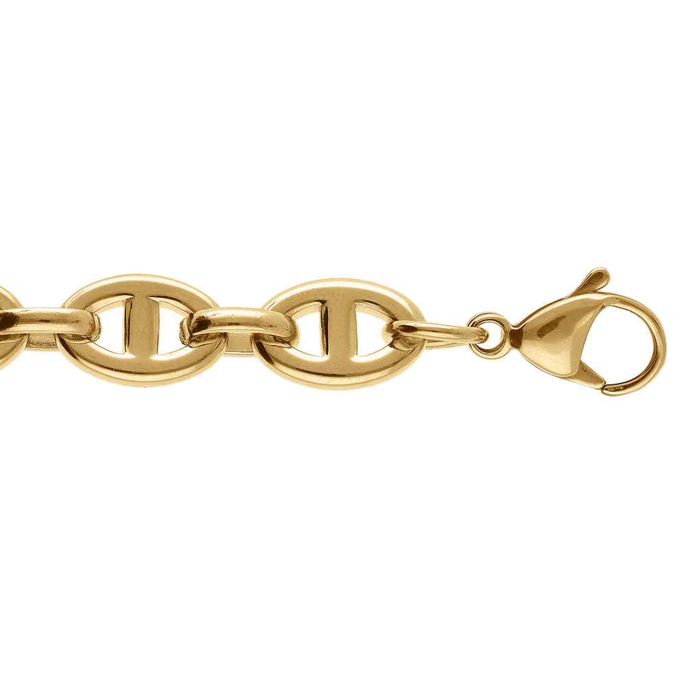 Bracelet en acier maille marine - 19+3cm - Vue 1