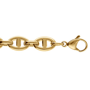 Bracelet en acier maille marine - 19+3cm