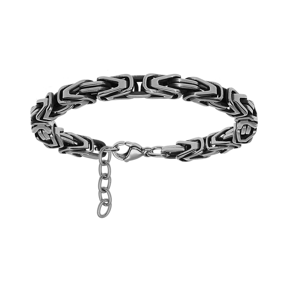 Bracelet en acier maille royale longueur 19cm - Vue 1