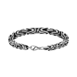 Bracelet en acier maille royale longueur 19cm - Vue 1