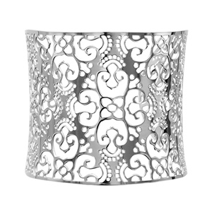 Bracelet en acier manchette motif filigrané - Vue 1