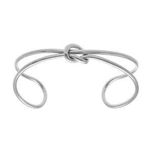 Bracelet en acier motif noeud - 65mm - Vue 1