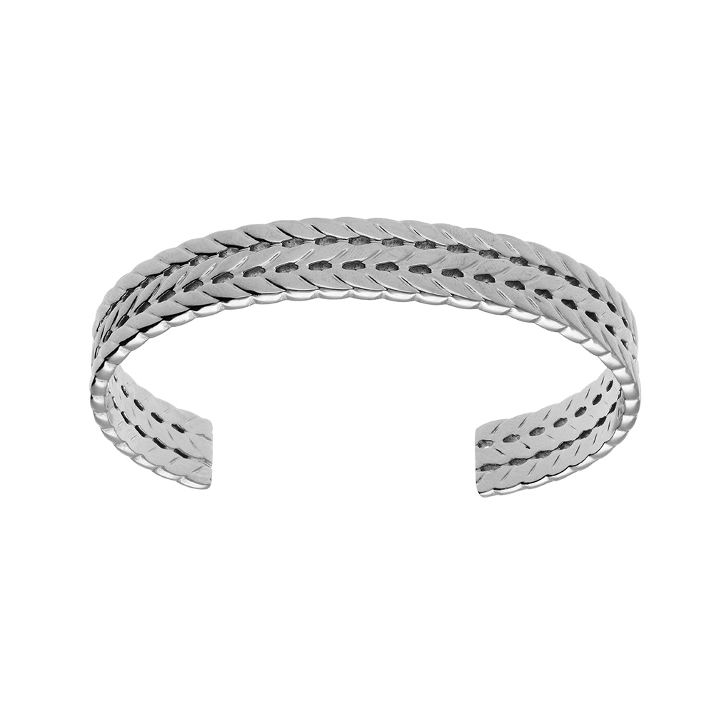 Bracelet en acier patin� brillant 65 x 50mm - Vue 1