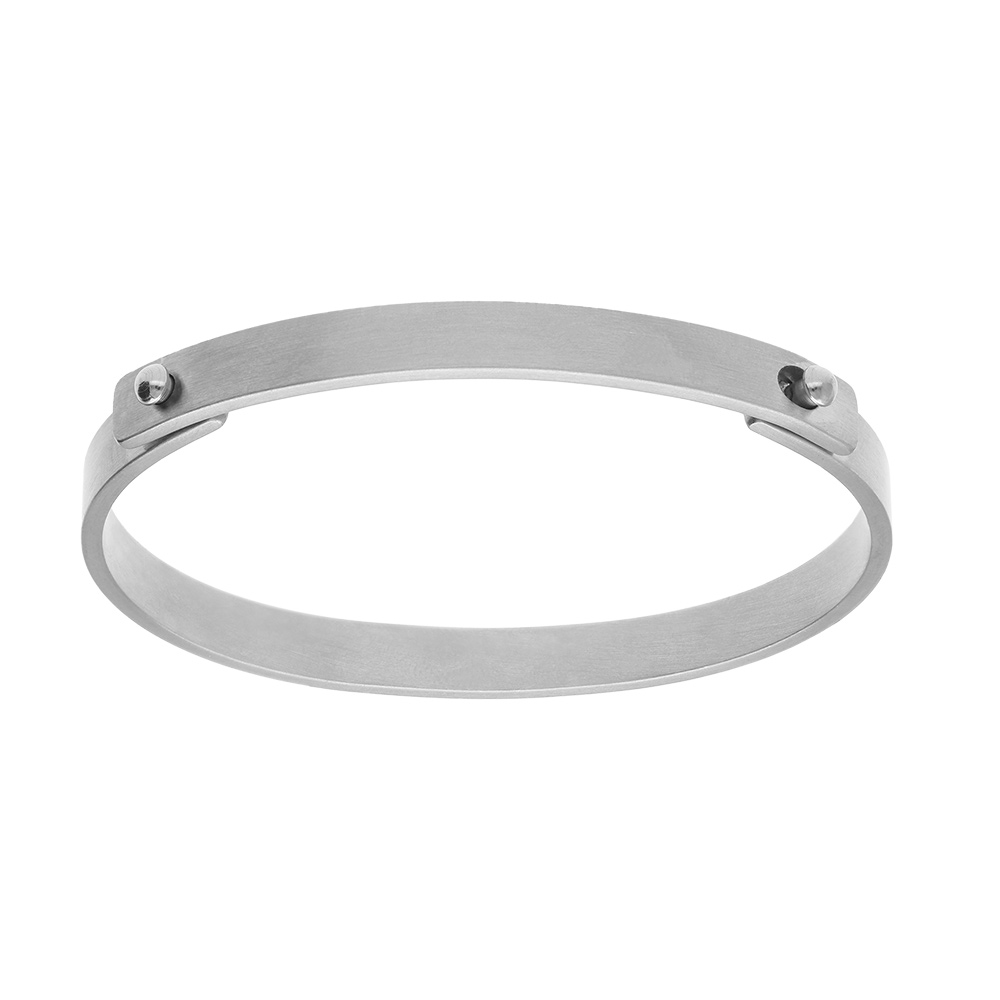 Bracelet  en acier rigide � graver   style menotte - 63mm - Vue 1